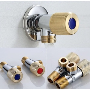 Robinet d'arrêt d'angle en laiton à filetage mâle G1/2'' pour raccord de tuyau standard, pour eau chaude et froide, cuisine et salle de bain - Product Image 4