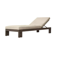Chaise longue de patio en aluminium de luxe moderne, résistante aux intempéries, pour hôtel, complexe hôtelier, bord de piscine, villa