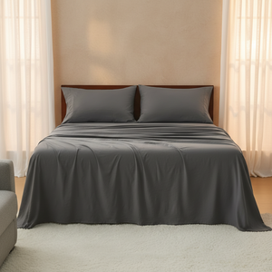 <strong>Light</strong> <strong>Grey</strong> Luxury <strong>Bedding</strong> Sheet Set Soft 100% Organic Bamboo <strong>Bedding</strong> - Product Image 5