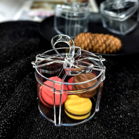 Boîte en acrylique recyclable PS de petite taille avec couvercle, boîte de rangement pour bonbons de Noël, marque Guangdong ZL