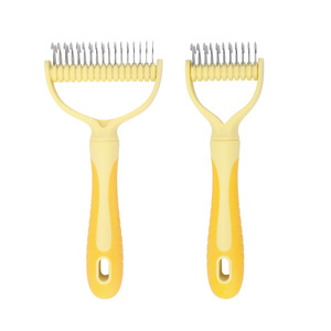 Peine para mascotas para perros y gatos, cepillo desenredante en forma de gancho de tamaño pequeño y grande con material ABS, herramienta de aseo para mascotas - Product Image 1