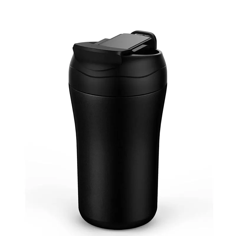 350มิลลิลิตรสีดำที่เหมาะสมคู่ผนังสูญญากาศแก้วกาแฟคู่ผนังฉนวนง่ายต่อการใช้