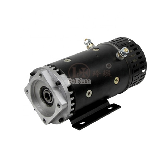 BellXuan LX9058 24V 4KW Brush DC Motor Series Wound Flange Mount 14 N.m Torque Waterproof Hydraulic Power System for Forklift