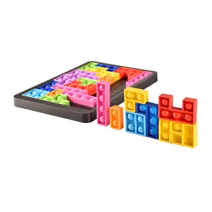Bán Buôn Amazon Silicone Kids Đồ Chơi Giáo Dục Creative Magic Cube Pop Căng Thẳng Cứu Trợ Jigsaw Puzzle