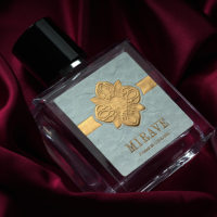 Étiquettes de flacons de parfum en papier texturé résistant à l'alcool et imperméable, autocollants de luxe gaufrés à l'or