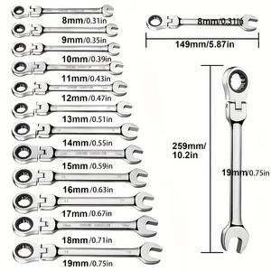 Llave de Trinquete Universal de Doble Uso de 72 Dientes, Diseño de Boca Abierta de 21 mm con Cabeza Ajustable, Uso Rápido y sin Esfuerzo, Embalaje en Caja - Product Image 4