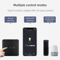 Interrupteur tactile intelligent en verre mat AG, variateur de luminosité Smart Life WiFi Zigbee, contrôleur de luminosité, courant max 10A, usage domestique