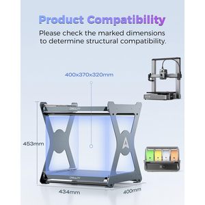 Support d'impression 3D Creality CFS gris métallisé à double couche, design coulissant, 19,7 x 23,6 x 11,8 pouces, 19,8 livres, accessoires pour imprimante 3D - Product Image 2