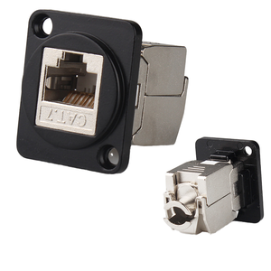 Module réseau de blindage de type D <span class=keywords><strong>RJ45</strong></span> 8P <span class=keywords><strong>CAT</strong></span> 5 CAT6 <span class=keywords><strong>7</strong></span> Module de panneau Connecteur de <span class=keywords><strong>prise</strong></span> réseau - Product Image 2