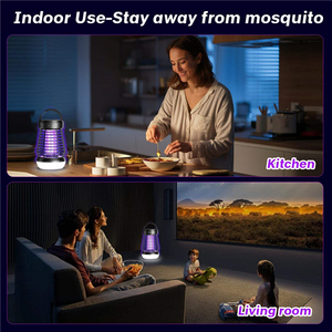 Lampe anti-moustiques rechargeable multifonctionnelle 3 en 1, lampe de camping Starlight avec lumière d'avertissement d'urgence SOS - Product Image 5