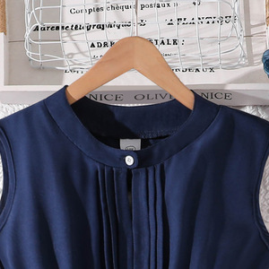 Nueva <span class=keywords><strong>Ropa</strong></span> de Verano <span class=keywords><strong>para</strong></span> Niños, Vestidos Casuales sin Mangas de Color Sólido <span class=keywords><strong>para</strong></span> Niñas <span class=keywords><strong>Adolescentes</strong></span> - Product Image 3