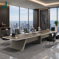 Table de réunion, grande table de bureau, table longue, table de conférence et ensemble de chaises, poste de travail, table longue simple et moderne, table de conférence