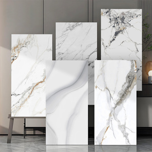 Piastrelle di lusso in porcellana lucida con struttura in marmo di pietra 600x1200mm piastrelle per pavimenti in marmo bianco - Product Image 1