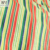 Tissu à paillettes Nanyee Textile, imprimé par sublimation, rayures colorées rouge, vert et jaune vif