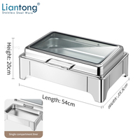 Rechteckiges Luxus-Chafing Dish für Hotels, Buffets, Partys, Hochzeiten und Catering – Speisenwärmer-Set
