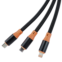 Kabel USB 5 in 1 Baru, Kabel Nylon Braided, Daya Tinggi USB C ke Type C 100W 6A, Pengisian Cepat & Transfer Data untuk Berbagai Perangkat