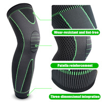 Haute qualité Nylon tricot exosquelette Compression jambe manchon doux élastique genouillère pour courir en Stock