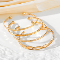 Stock Offre Spéciale Style Classique Bracelet Plaqué Or Bracelet Ajustable Design Simple Bracelet Bijoux