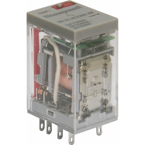 Relé Industrial Honeywell GR-4C-DC24V DPDT 20A 24VDC <span class=keywords><strong>de</strong></span> Plástico y Cobre, 4CO, Indicador LED, Riel DIN, para Elevador, con 12 Meses <span class=keywords><strong>de</strong></span> Garantía - Product Image 2