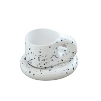 Klein Bleu Tasse En Céramique Grande Poignée Design Moderne Vent Tasse Chubby 40oz Petit Déjeuner Café Ins Parties Voyage Couvercle Grande Idée Cadeau