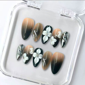 <span class=keywords><strong>Uñas</strong></span> <span class=keywords><strong>de</strong></span> Gel Pintadas a Mano en 3D, 10 Piezas, Hermosas <span class=keywords><strong>Uñas</strong></span> Acrílicas <span class=keywords><strong>de</strong></span> Lujo Hechas a Mano, <span class=keywords><strong>Uñas</strong></span> Postizas <span class=keywords><strong>de</strong></span> Alta Calidad - Product Image 5