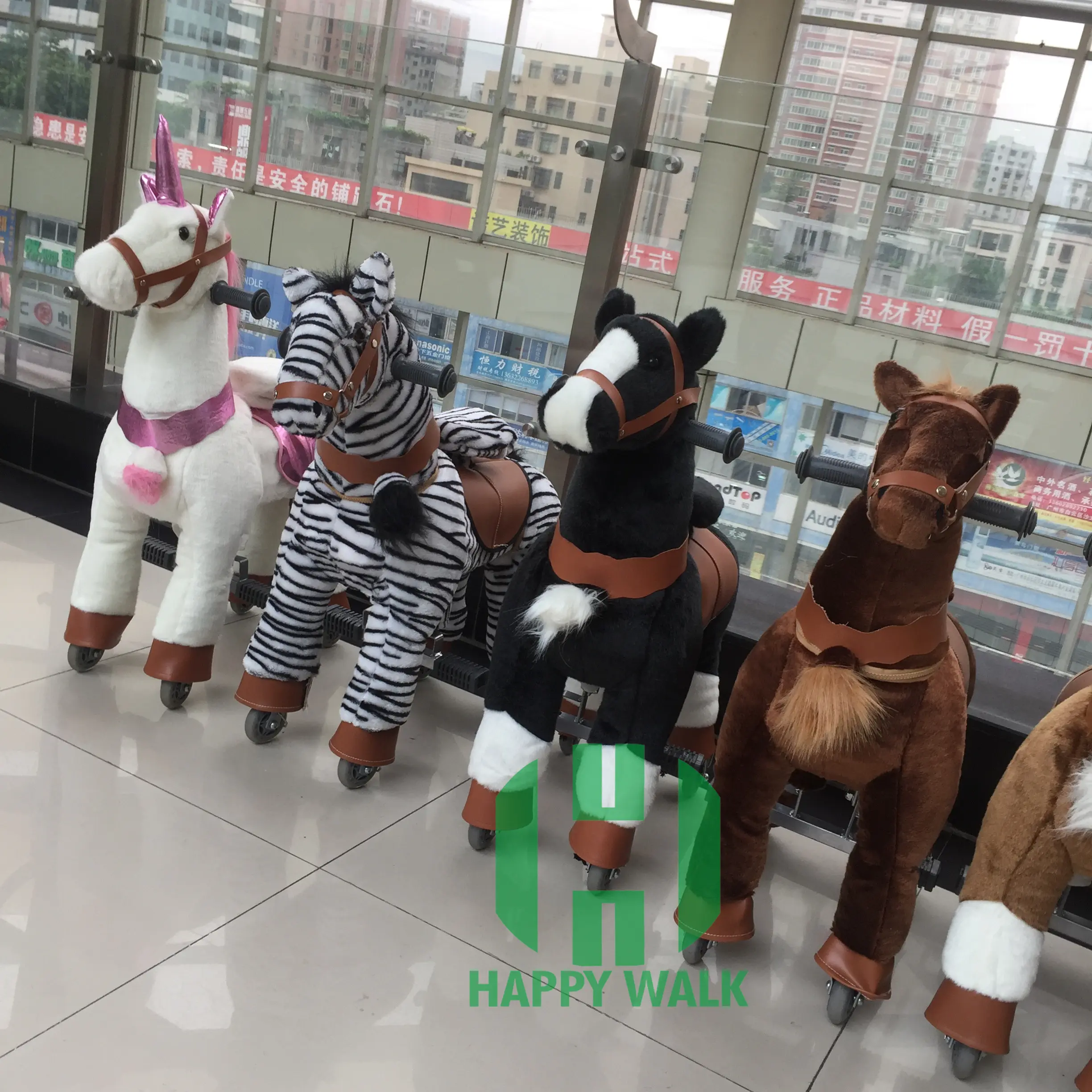 Cina Murah Disesuaikan Mekanik Naik Kuda Naik Kuda Mainan Pony untuk Mall