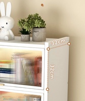 Armoire de rangement en métal à 5 niveaux avec portes rabattables, design moderne et gain de place, pour salon, bar à domicile, bureau, salle à manger, étagères réglables