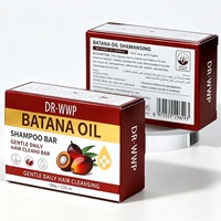 Batana Olie Shampoo Bar 100g Papieren Verpakking Zachte Haarreiniging Vaste Shampoo Zeep Botanische Extracten voor Alle Haartypen
