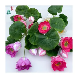 Put a Bunch Of Open Lotus Home Decoration Pieces Artificial Flowers Indoor Window Beautiful Old Silk Flowers