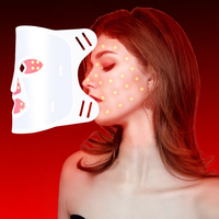 Masque Facial LED en Silicone IDEATHERAPY Thérapeutique Infrarouge pour Sauna, Masque LED de Thérapie par la Lumière Rouge pour Salon de Beauté