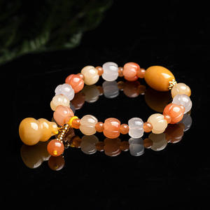 กำไลหยกทรงฟักทองโทแพซธรรมชาติ ดีไซน์เก๋สำหรับผู้หญิง ขายส่ง SL42 - Product Image 2