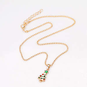 Moda Zirconia in acciaio inox albero di natale collana pendente da donna gioielli di natale di conifere <span class=keywords><strong>cristallografia</strong></span> - Product Image 2