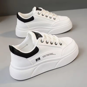 Zapatos de Plataforma con Cordones y Punta Redonda para Mujer, Antideslizantes, Moda Primavera/Verano 2026, Deportivos y Casuales para Estudiantes - Product Image 1