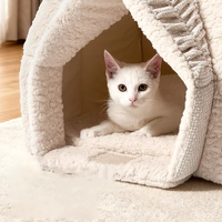 Nid pour animaux de compagnie Pure Sleep Winter, entièrement fermé, pour chats et chiens de petite et moyenne taille, chaud, respirant, lavable.