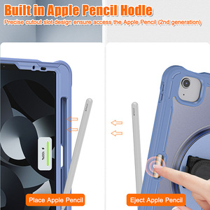 Chống sốc Rugged lai bền TPU trường hợp máy tính bảng cho <span class=keywords><strong>ipad</strong></span> không khí 4/không khí 5 10.9 "/Pro 11 Bumper rõ ràng bìa với dây đeo vai đứng - Product Image 2