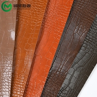Cuir synthétique personnalisé en Chine, cuir recyclé en PVC, rouleau de cuir synthétique à motif crocodile, gaufré, pour housses de sièges de voiture