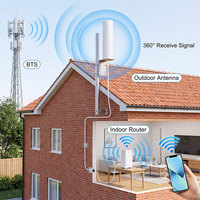 Antena de Barril Omnidireccional para Exteriores, Personalizable, 12dBi, 5G, 4G, LTE, Impermeable, con Conector SMA Macho, Amplificador de Señal para Router CPE 5G