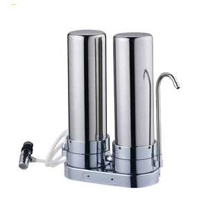Système de filtration d'eau pour comptoir sans perçage, installation instantanée DIY, purificateur double étage en acier inoxydable 304 pour locataires, purificateur d'eau de comptoir - Product Image 5