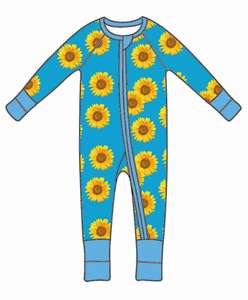Qingli OEM Tariffs Free Little Girl <strong>Zip</strong> Romper Baby <strong>Sleepsuits</strong> <strong>With</strong> Feet and <strong>Zip</strong> Daisy Flower Baby Rompers for Winter - Product Image 2