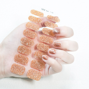 Silver Glitter <b>Sequin</b> 3D Nail Wraps Solid Color Plastic Nail Polish Stickers Long Lasting Adhesive Manicure Decals - Product Image 6