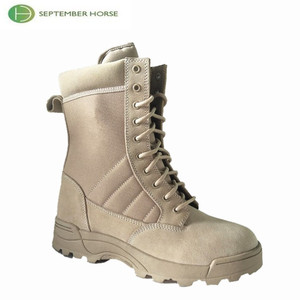 Chaussures en <span class=keywords><strong>daim</strong></span> <span class=keywords><strong>kaki</strong></span> du désert avec fermeture éclair, semelle en caoutchouc, <span class=keywords><strong>bottes</strong></span> tactiques - Product Image 1