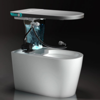 Toilette intelligente en céramique à chasse d'eau automatique avec télécommande Nouveau design Toilette intelligente pour placard à eau