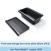 Compartiment de rangement TPE pour le nouveau Tesla Model Y Juniper 2025+, tiroir sous les sièges avant, boîte de rangement + plaque de couverture, accessoires