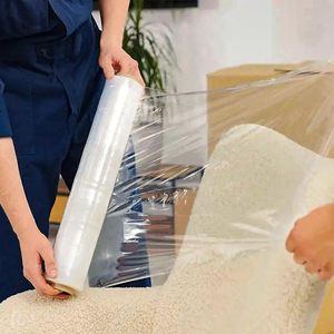 18 Micron LLDPE Stretch Wrap Film Hand Use Packaging Transparent Industrial <b>Plastic</b> Wrap Durable Pallet Wrap Stretch Film - Product Image 3