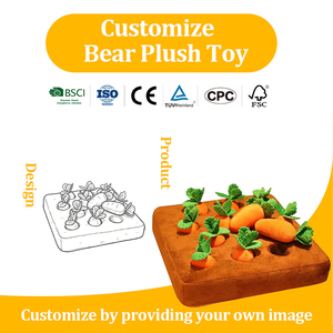 Peluche Mignonne Carotte à Tirer, Poupée Interactive Parent-Enfant, Logo Personnalisé, ODM OEM, Cadeau d'Anniversaire et de Fêtes - Product Image 1