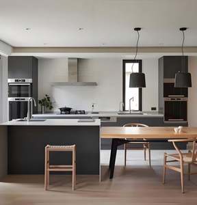 Muebles de Cocina Modulares de Acrílico Personalizados, Gabinetes de Cocina Modernos y Elegantes con Acabado Lacado - Product Image 1