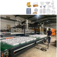 Machine de fabrication de boîtes à lunch, assiettes et plateaux jetables en mousse de polystyrène (PS) entièrement automatique, haute capacité, multifonctionnelle, à pompe à vide