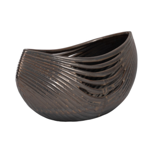 Ciotola in ceramica curva scultorea per tavolino da caffè, centrotavola decorativo per la casa - Product Image 2