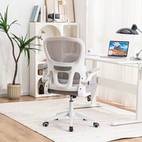 Chaise de bureau ergonomique pivotante et réglable, confortable, avec soutien lombaire et glissière électrique pour la maison et les longues sessions assises