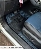 Housses de siège auto universelles 5D en cuir écologique, ensemble complet, durables, respirantes, style sport, rouge + noir